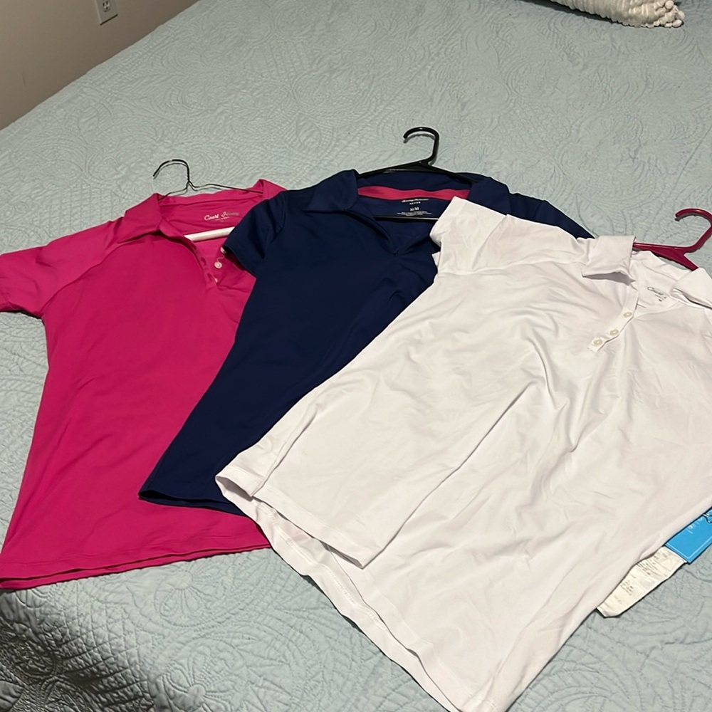 NWT Tennis, Pickleball, golf lot set of 3 Polo shirts size M